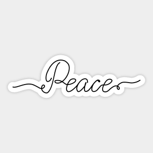 Peace lettering Sticker